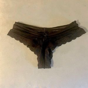 VS Black Fishnet & Lace Cheeky Panty